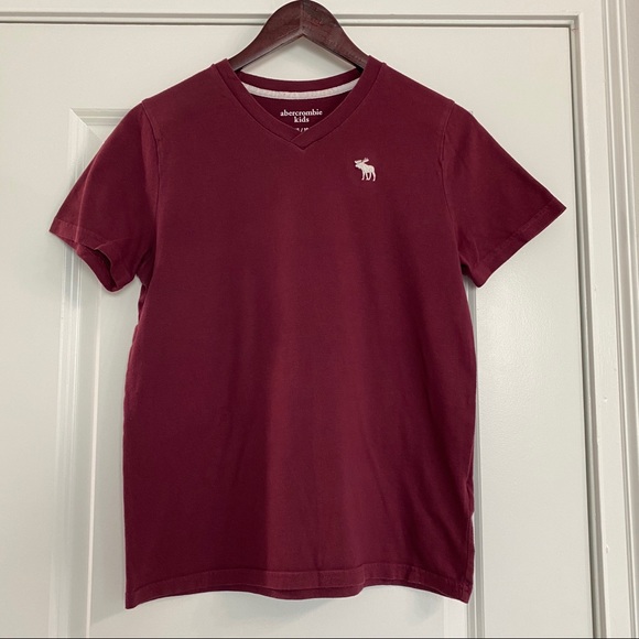 abercrombie kids Other - Abercrombie Kids Maroon Vneck Logo TShirt